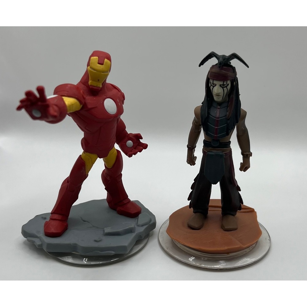 Disney Infinity Iron Man & The Lone Ranger Tonto Figures Collectible
